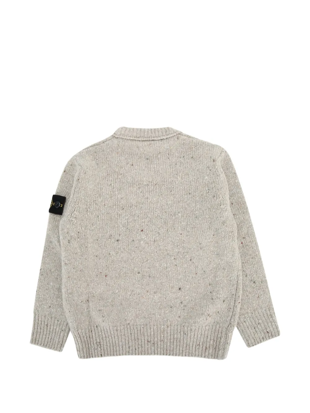Stone Island Junior Trui met logopatch en lange mouwen Beige
