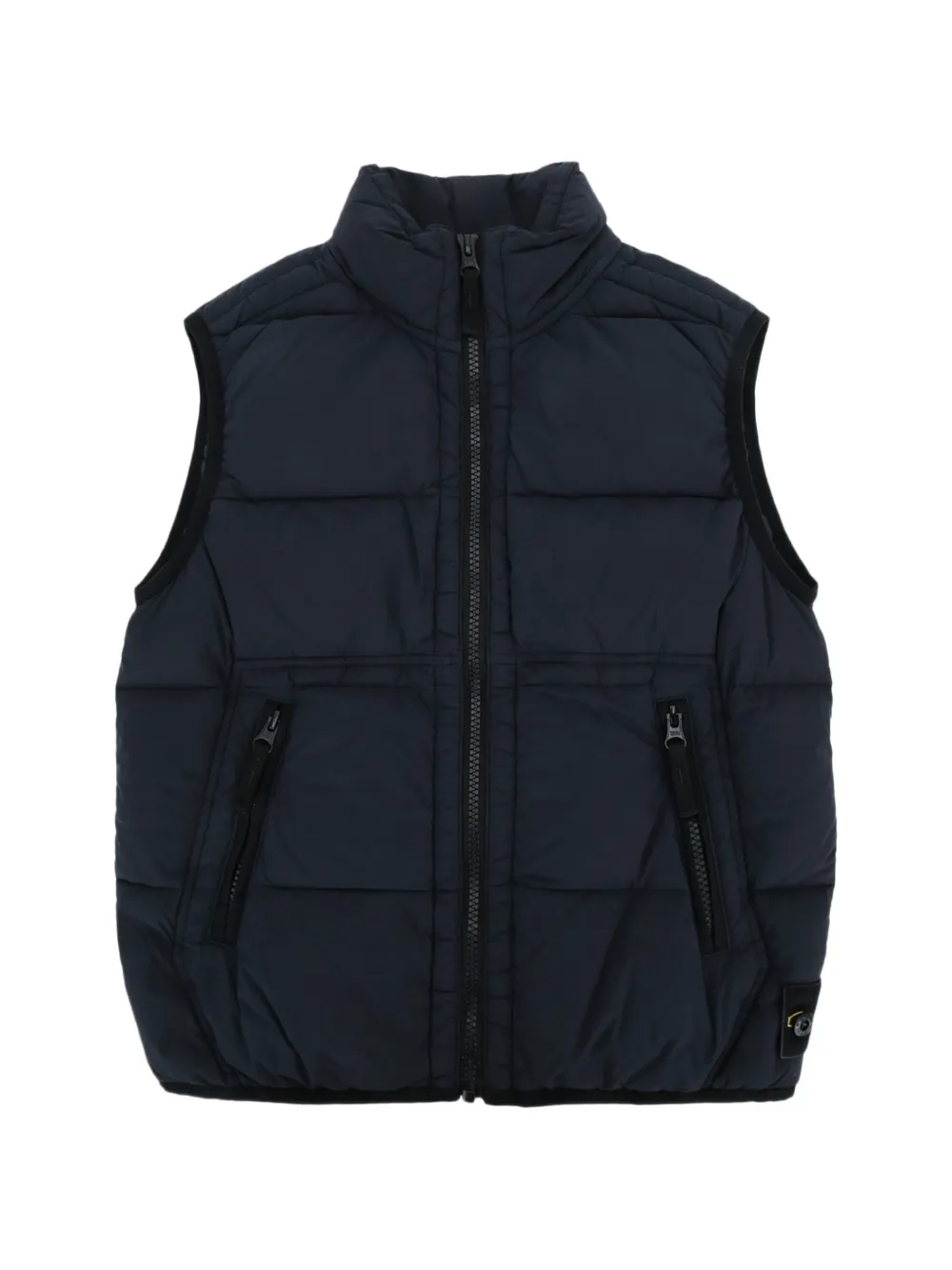 Stone Island Junior quilted logo-patch gilet - Blau