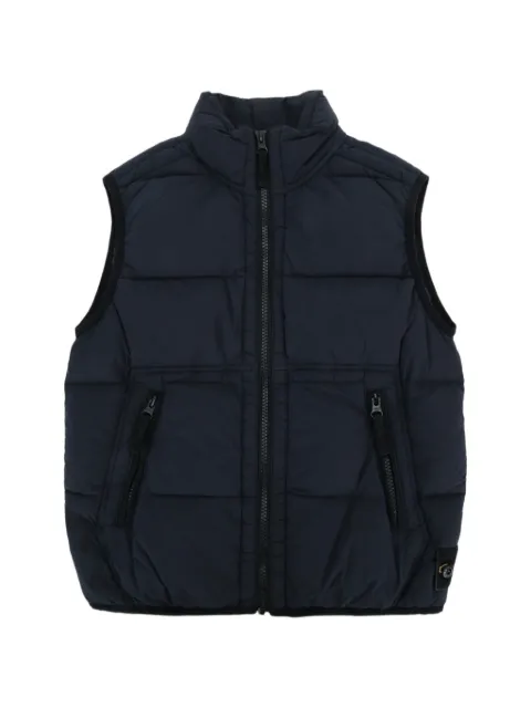 Stone Island Junior quilted logo-patch gilet
