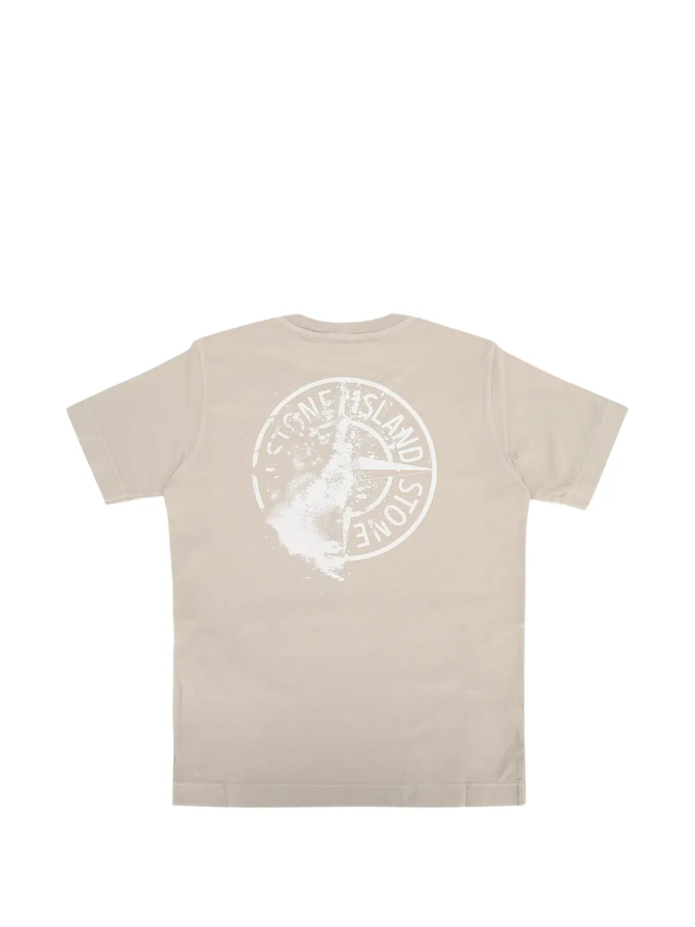Stone Island Junior T-shirt met logoprint Beige