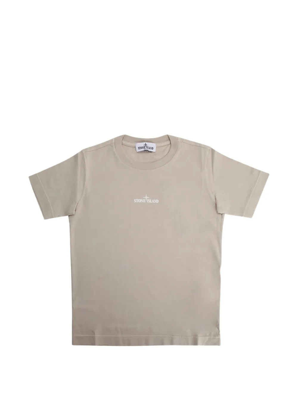 Stone Island Junior logo-print short-sleeve T-shirt - Toni neutri