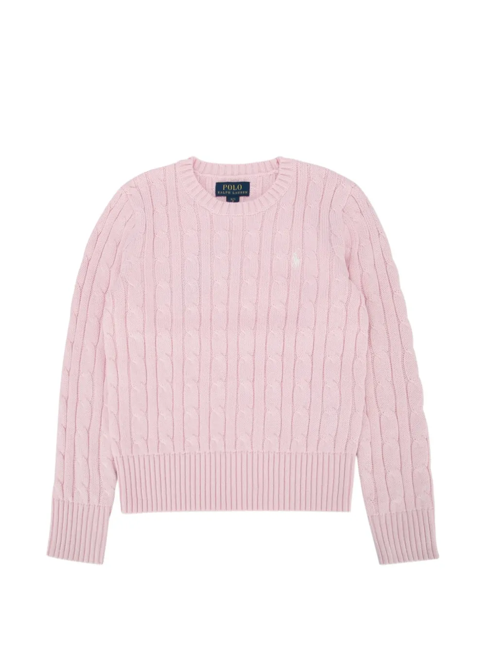 POLO RALPH LAUREN KIDS cable-knit long-sleeve sweater - Rosa