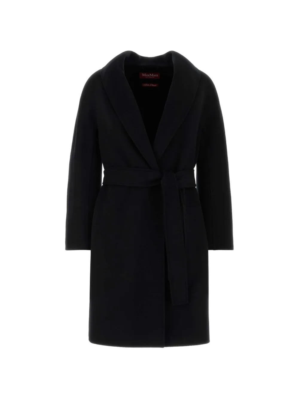 Max Mara Estremo belted shawl-collar coat - Nero