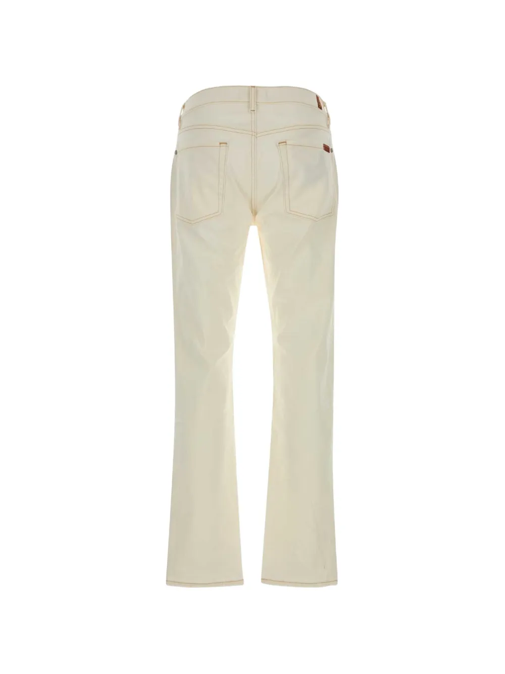 7 For All Mankind Straight jeans met contrasterend stiksel Wit