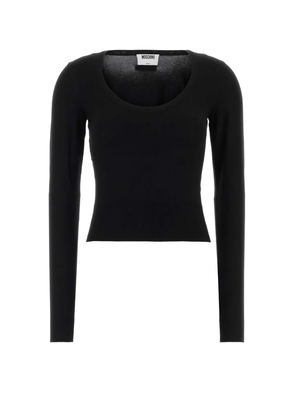 Moschino scoop-neck sweater - Schwarz