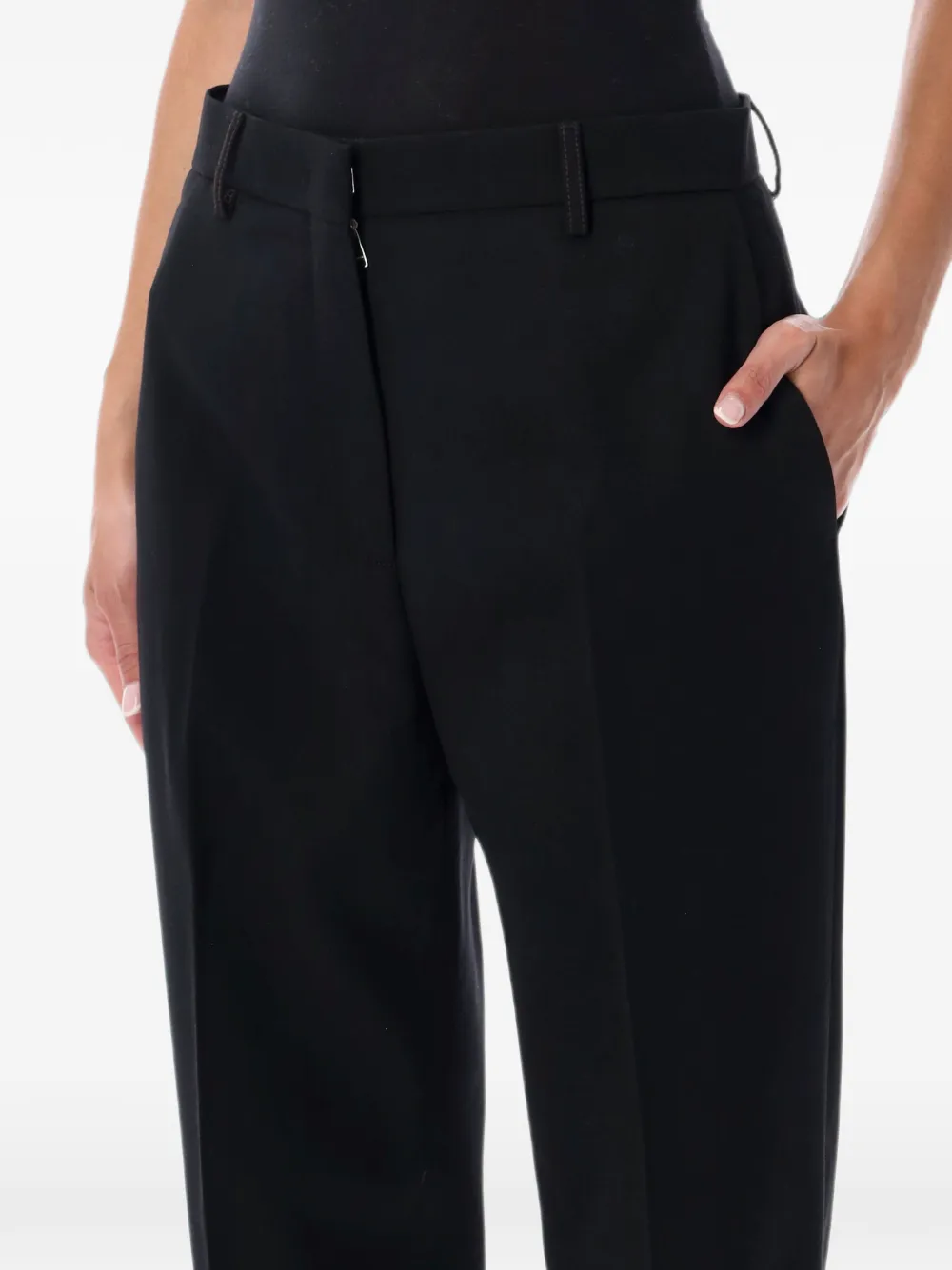 Lanvin Straight wollen broek Zwart