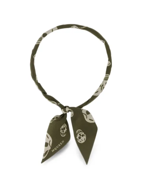 Alexander McQueen skull-print silk scarf