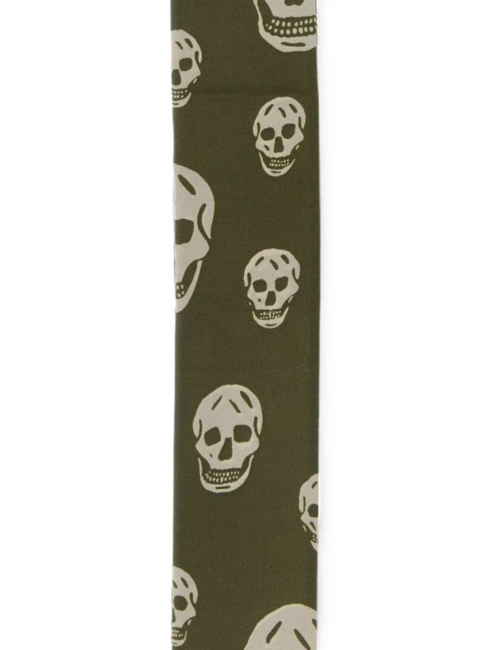 Alexander McQueen skull-print silk scarf Groen