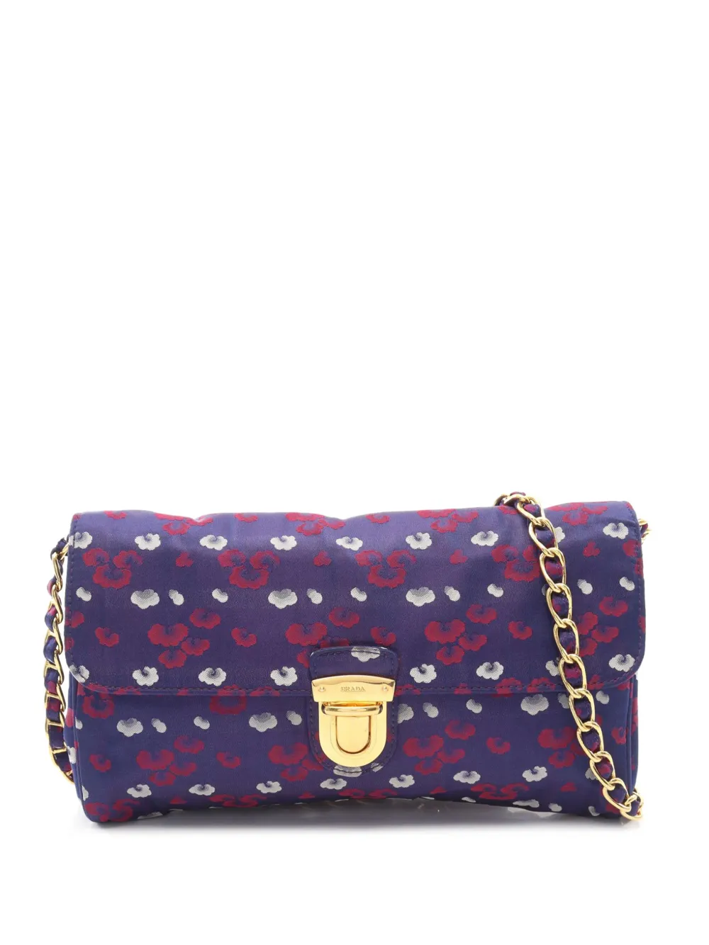 Prada Pre-Owned 2000-2020 Tessuto Stampato Chain crossbody bag - Violett
