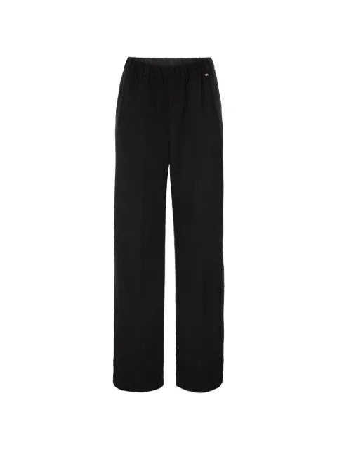 Herno flannel-effect knitted-trim trousers