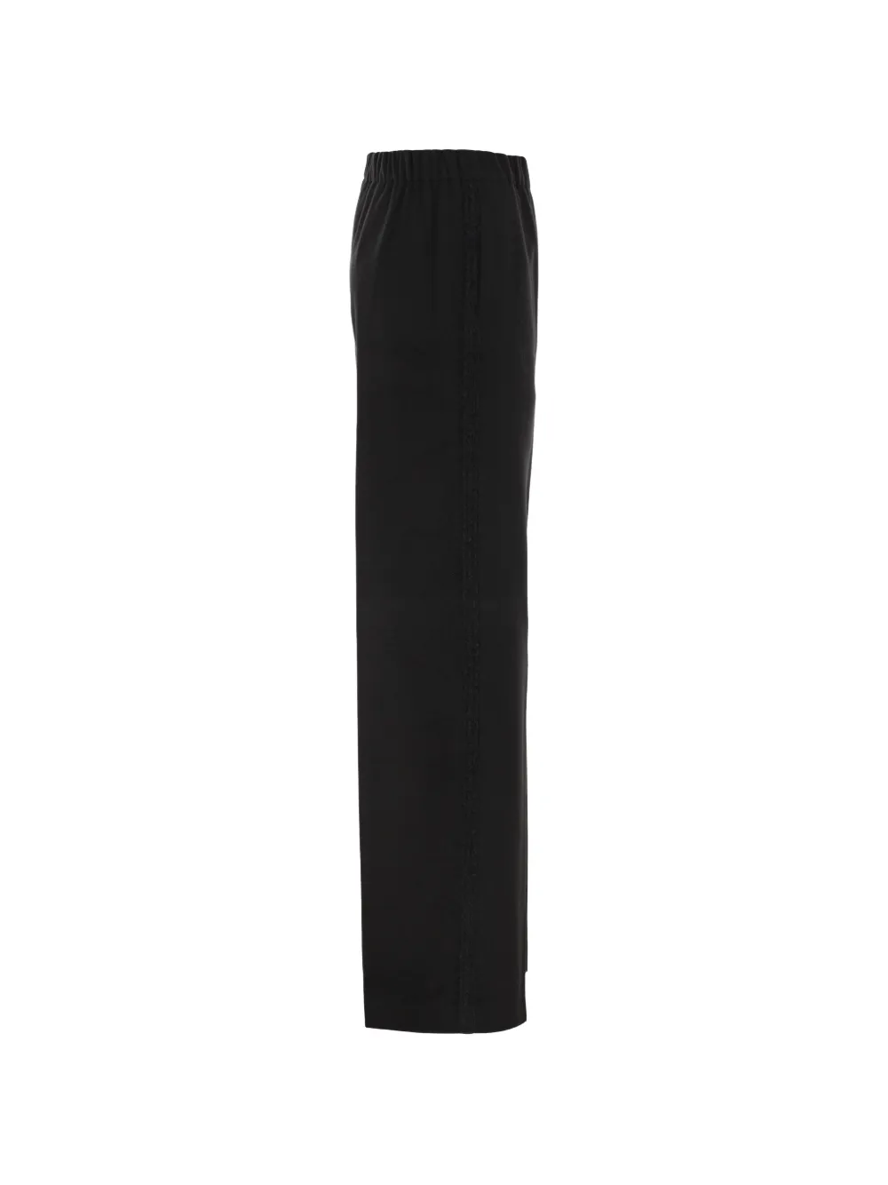 Herno Broek met flanellen-effect en gebreide afwerking Zwart
