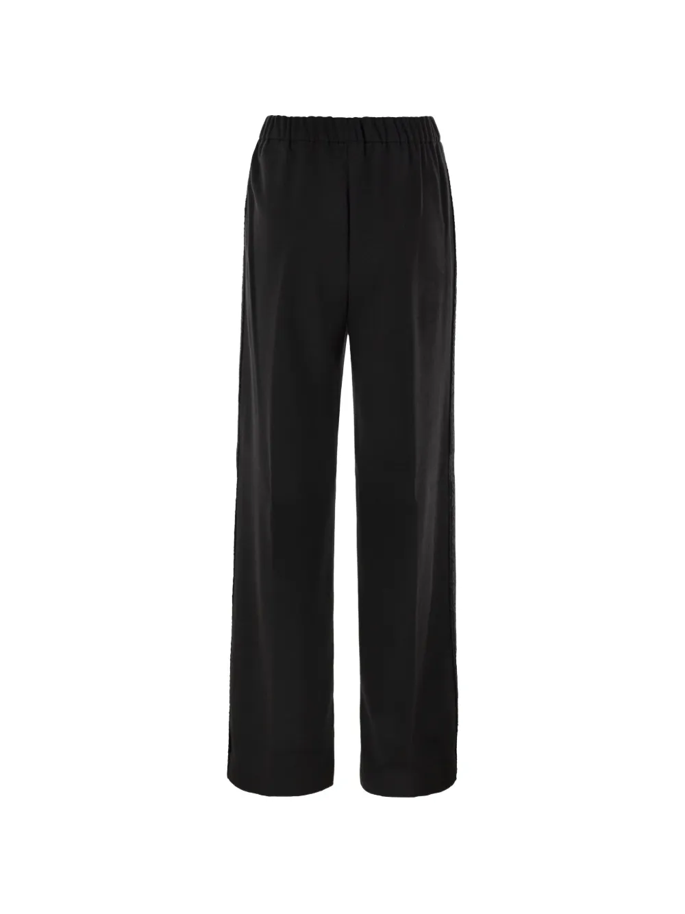 Herno Broek met flanellen-effect en gebreide afwerking Zwart