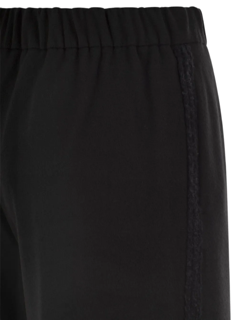 Herno Broek met flanellen-effect en gebreide afwerking Zwart