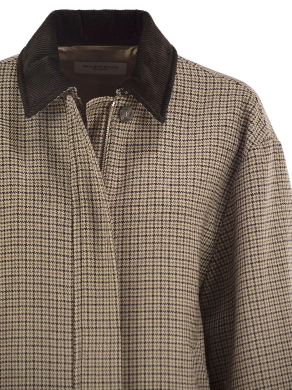 Weekend Max Mara Jack met pied-de-poule print Bruin