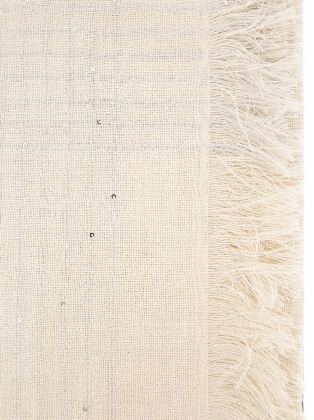 Peserico Geruite sjaal verfraaid met pailletten Beige