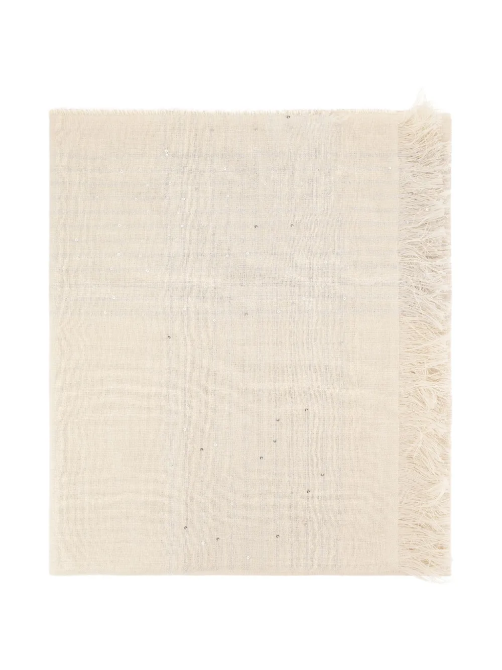 Peserico check-pattern sequin-embellished scarf - Toni neutri