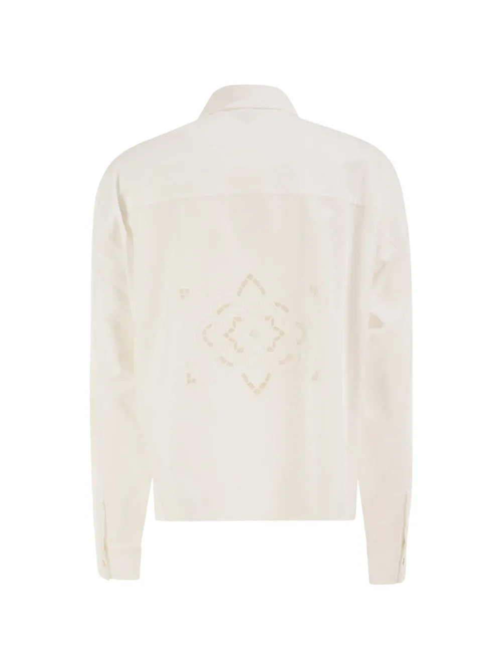 Weekend Max Mara Broderie anglaise blouse met borduurwerk Wit