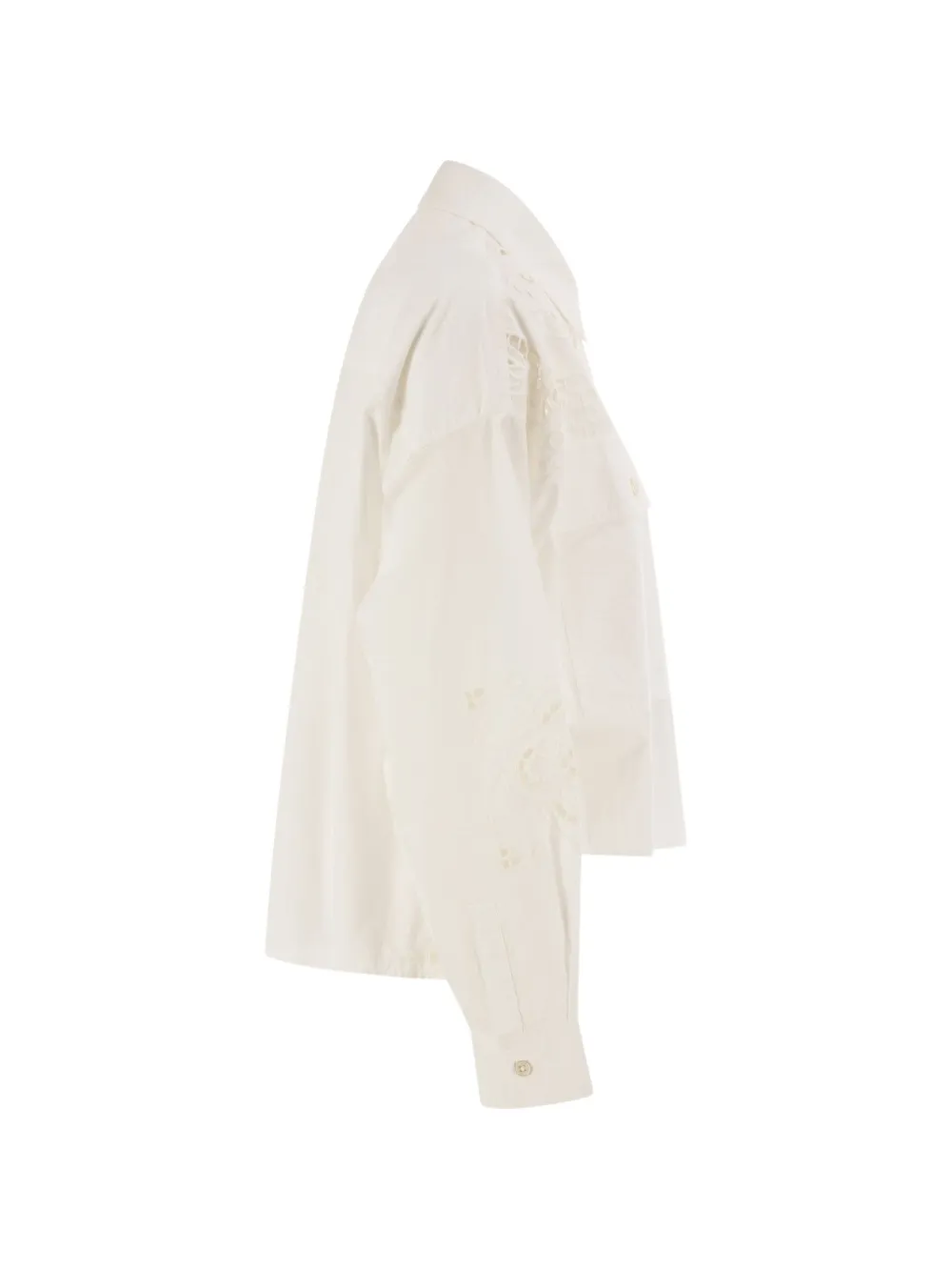 Weekend Max Mara Broderie anglaise blouse met borduurwerk Wit