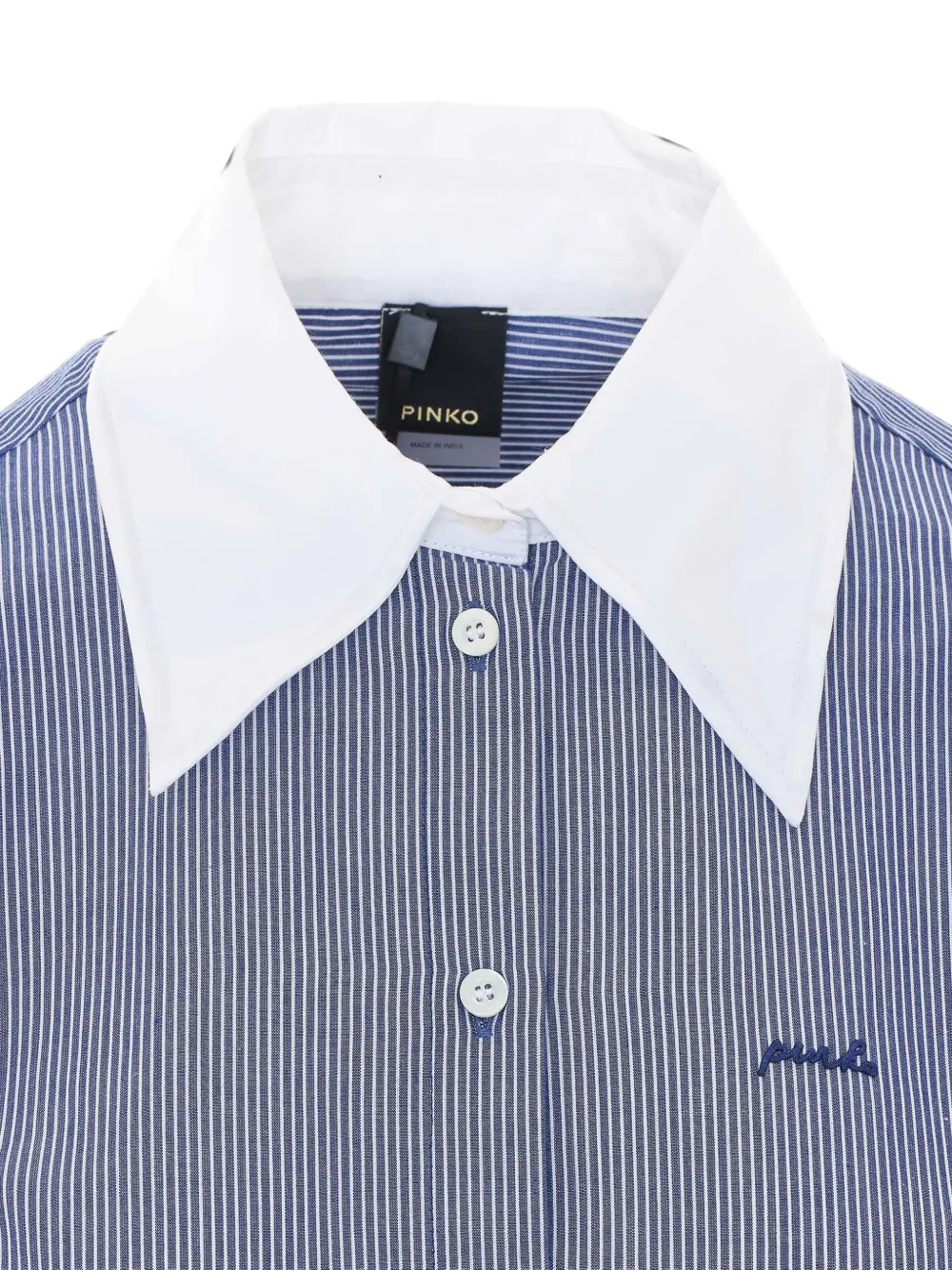 PINKO Overhemd met geborduurd logo Blauw
