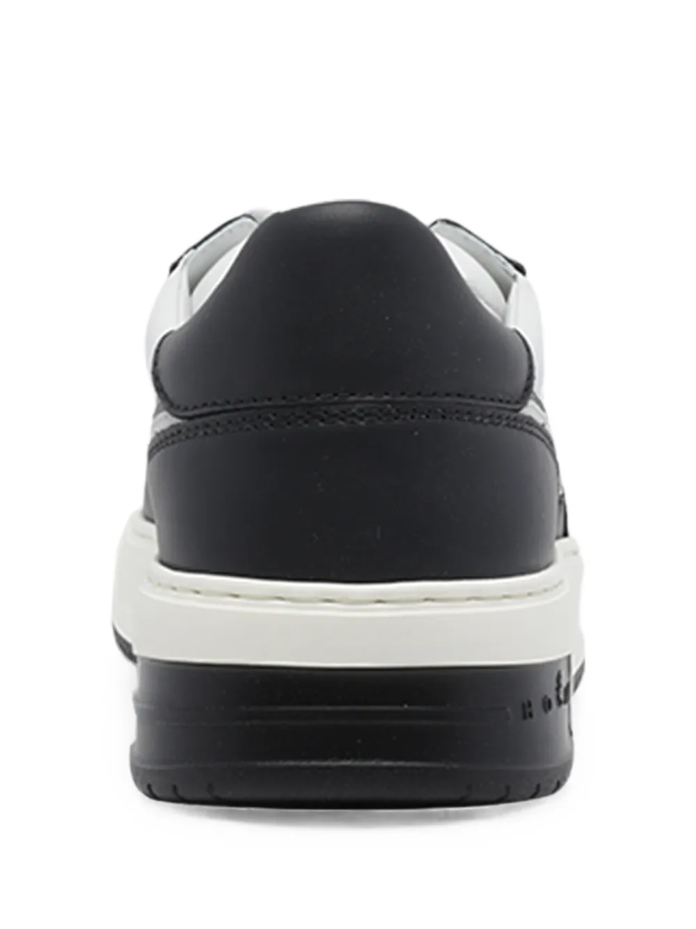 Hogan logo-patch panelled leather sneakers Zwart