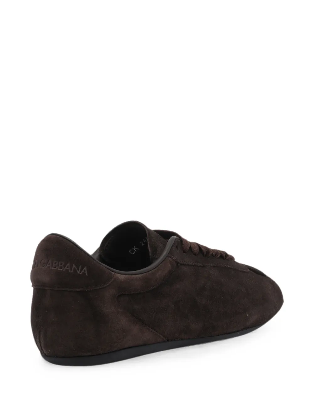 Dolce & Gabbana logo-plaque calf suede sneakers Bruin