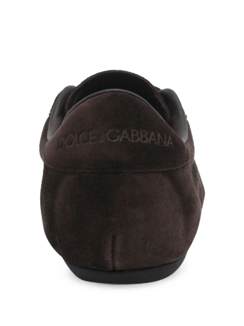 Dolce & Gabbana logo-plaque calf suede sneakers Bruin