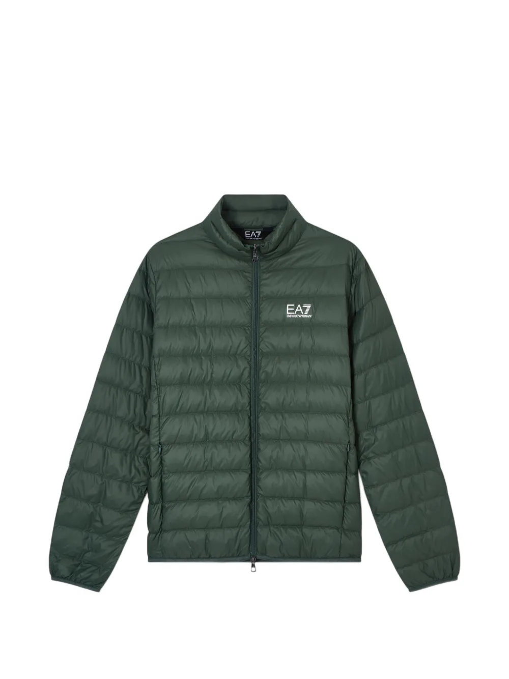 Ea7 Emporio Armani logo-print quilted jacket - Verde