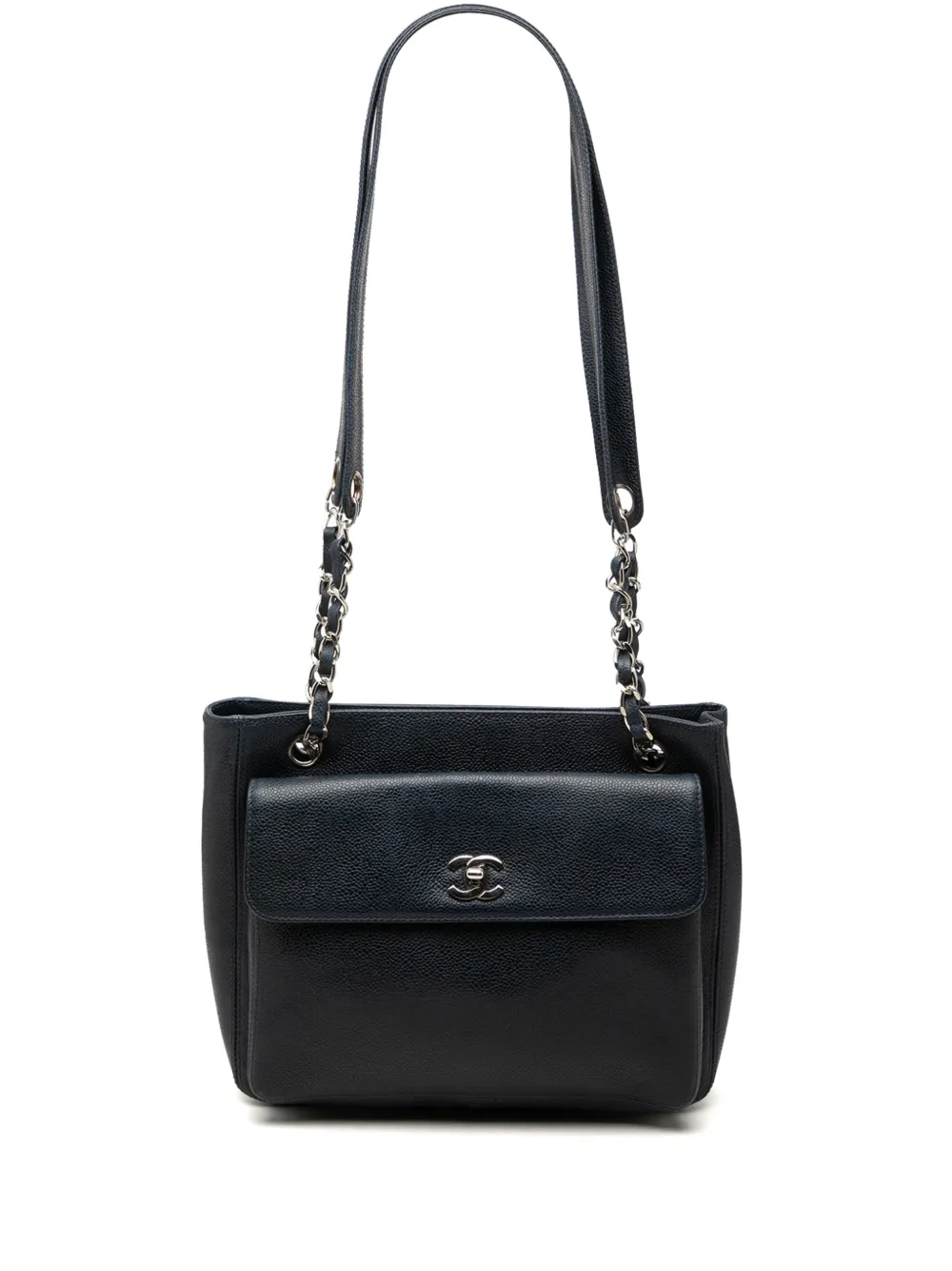 CHANEL Pre-Owned 1996-1997 CC Caviar Front Pocket shoulder bag - Blue