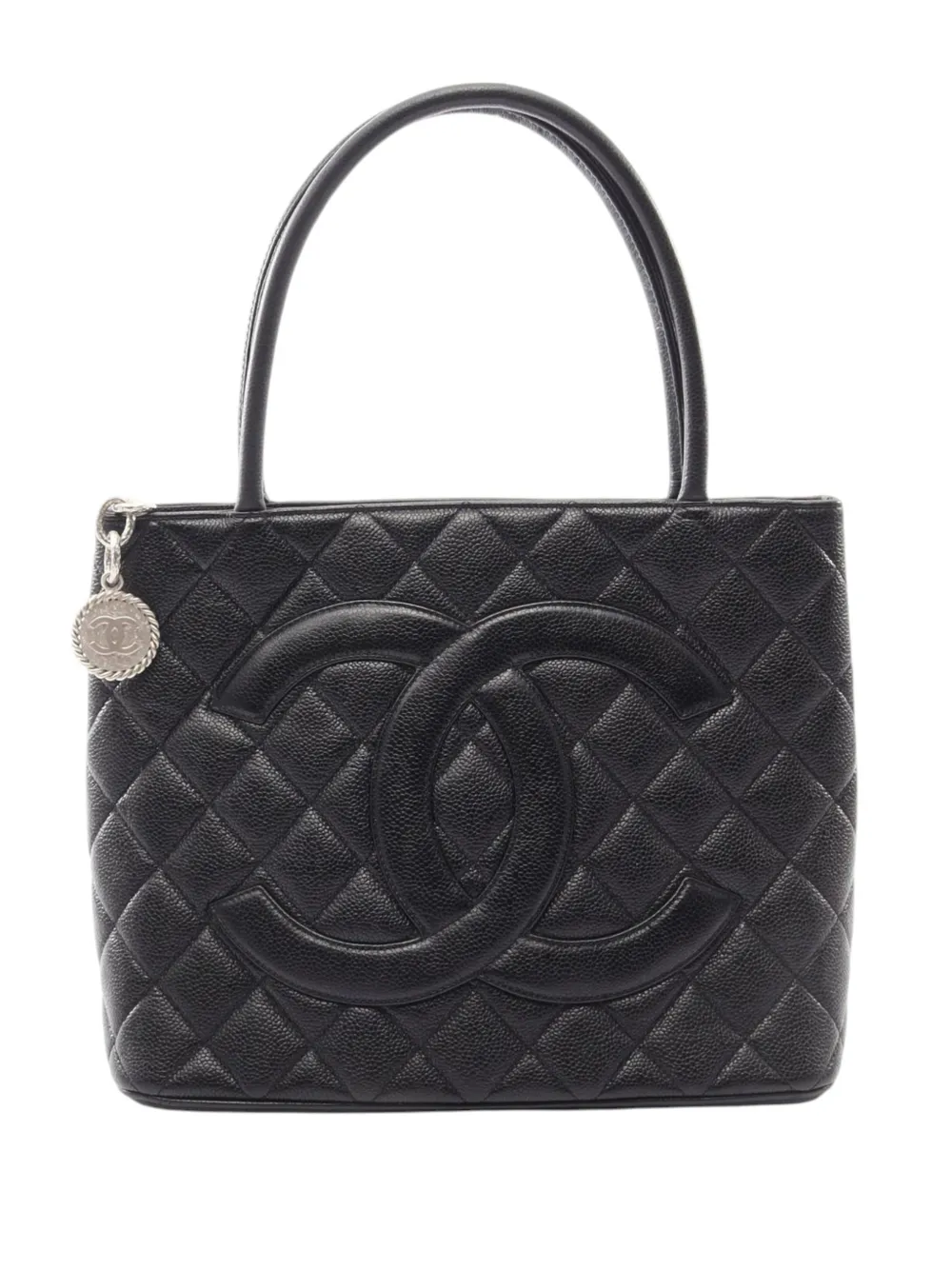 CHANEL Pre-Owned 2000-2002 Caviar Medallion tote bag - Nero