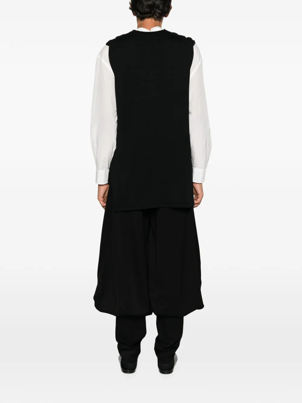 Comme des Garçons Homme Plus Gehaakte mouwloze top Zwart