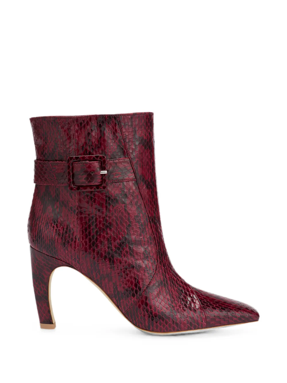 Malone Souliers Rowan snakeskin-effect ankle boots Rood