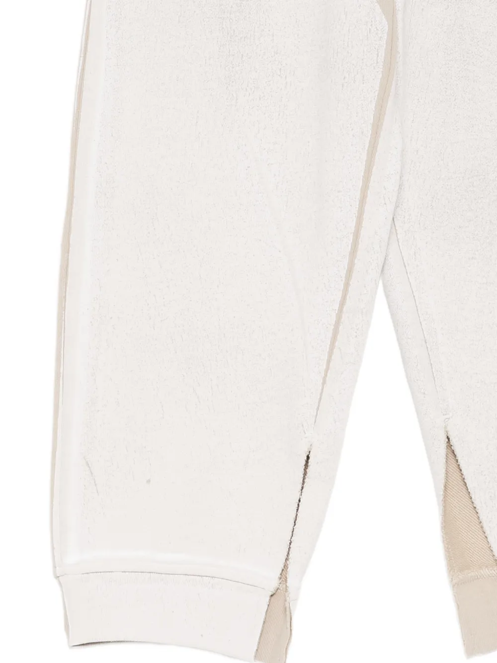 MM6 Maison Margiela Kids Trainingsbroek met zijsplit en logoprint Beige
