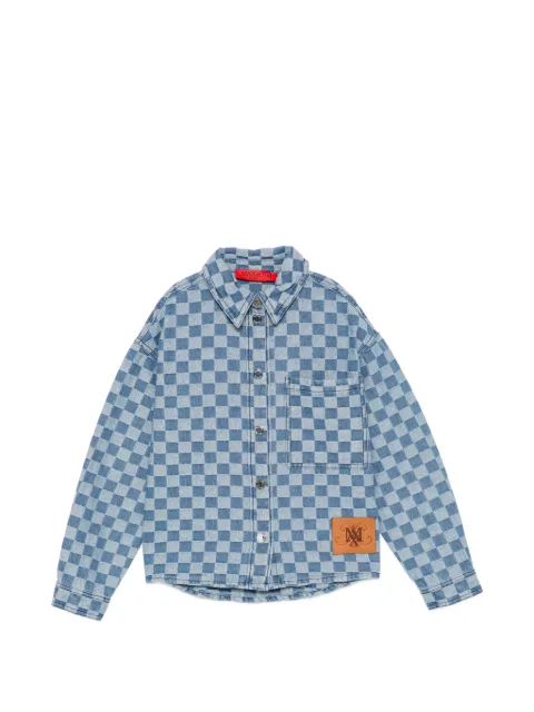 MAX&Co. Kids check-pattern denim shirt