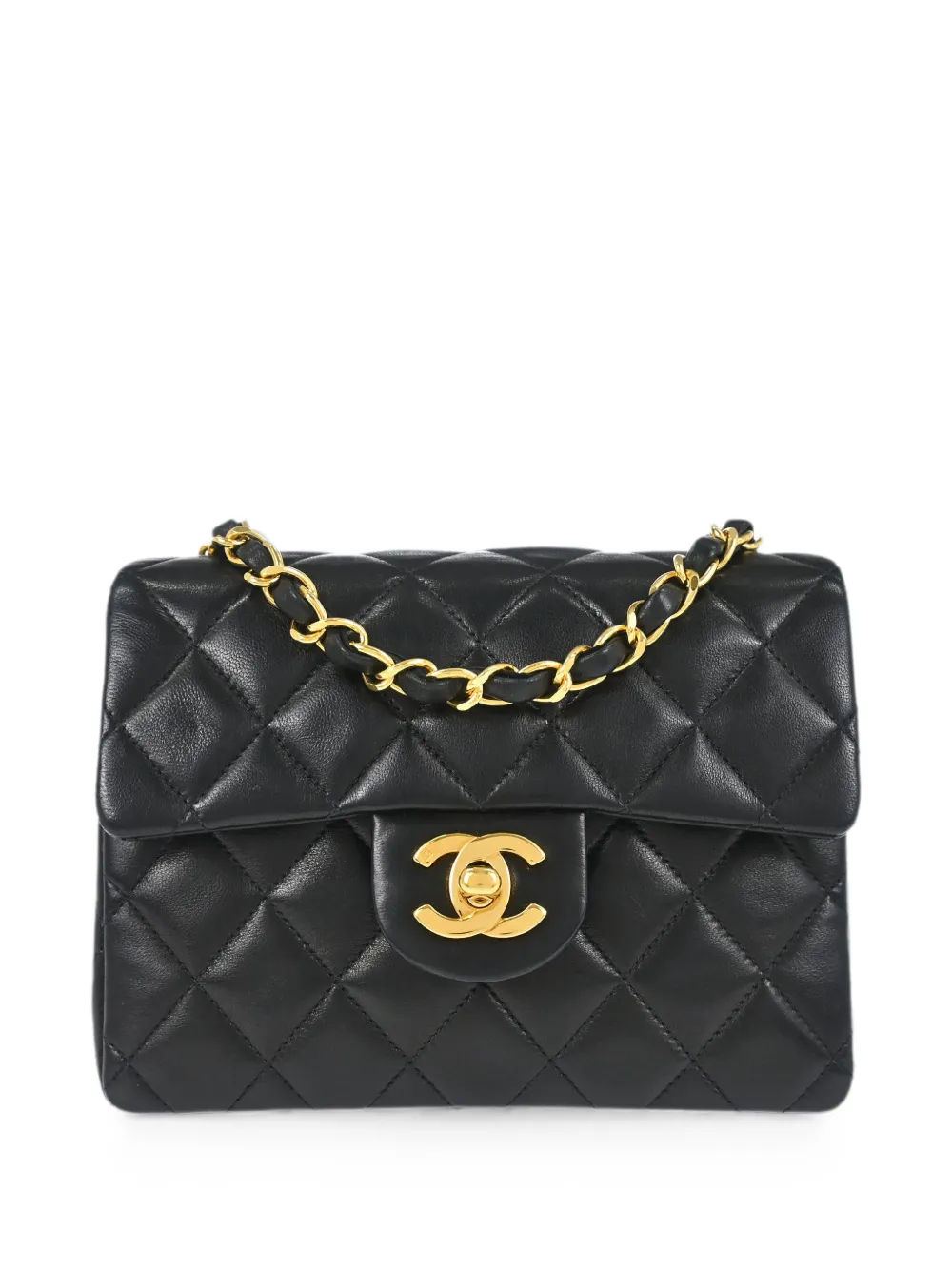 CHANEL Pre-Owned 1997 mini classic square-flap shoulder bag - Black