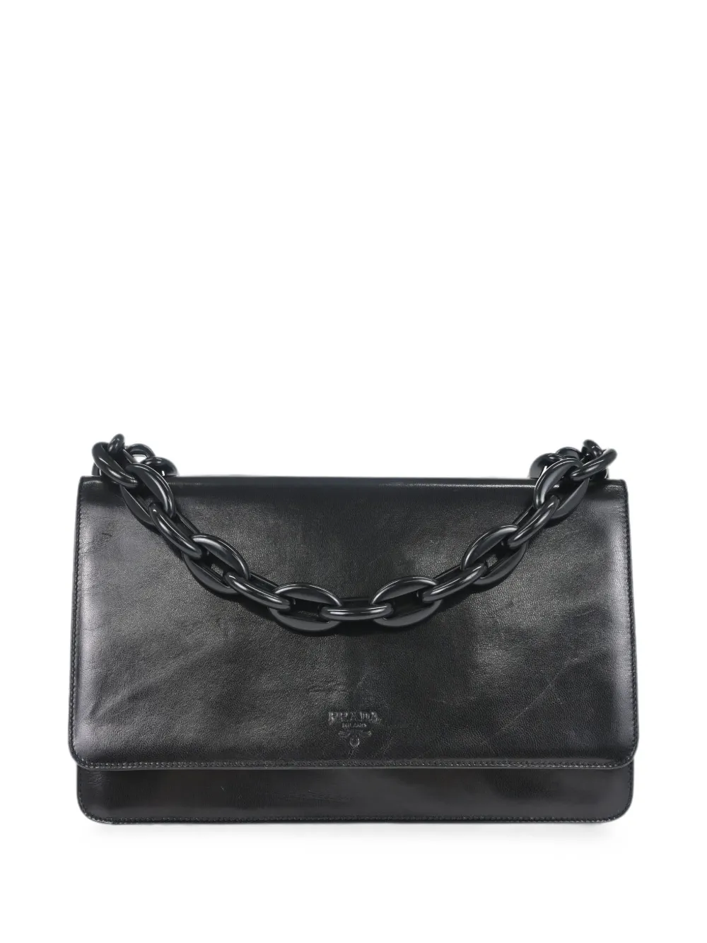 Prada Pre-Owned 1990-2000 Schultertasche mit CC-Kette - Schwarz