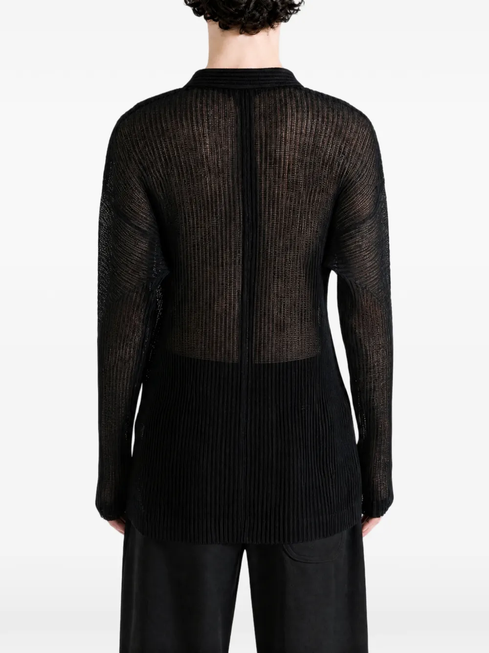 Homme Plissé Issey Miyake Button-up overhemd Zwart