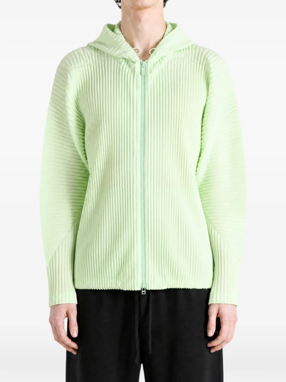 Homme Plissé Issey Miyake Jack met capuchon Groen
