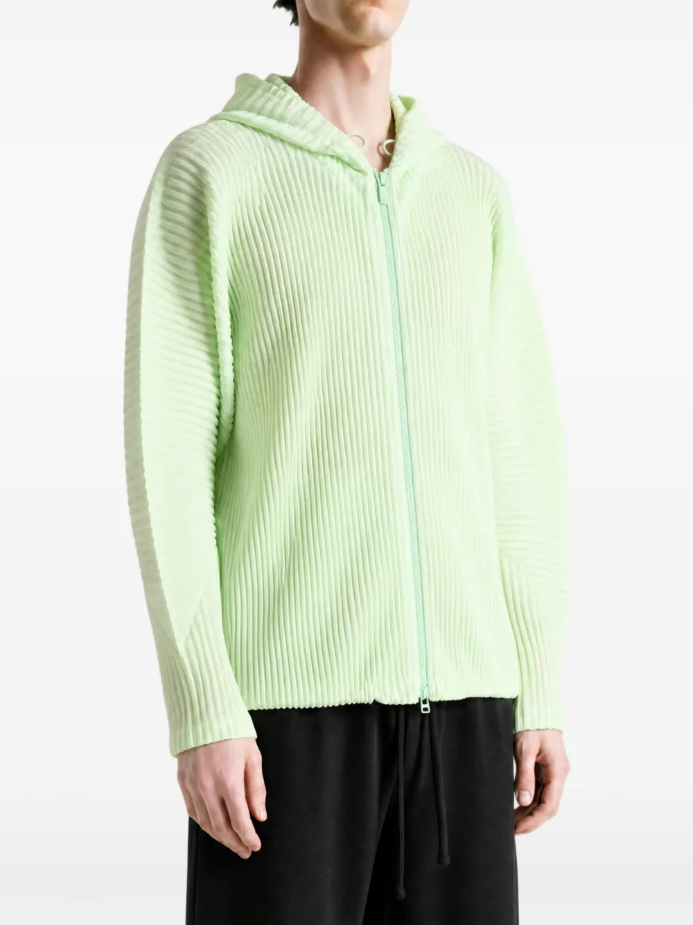 Homme Plissé Issey Miyake Jack met capuchon Groen
