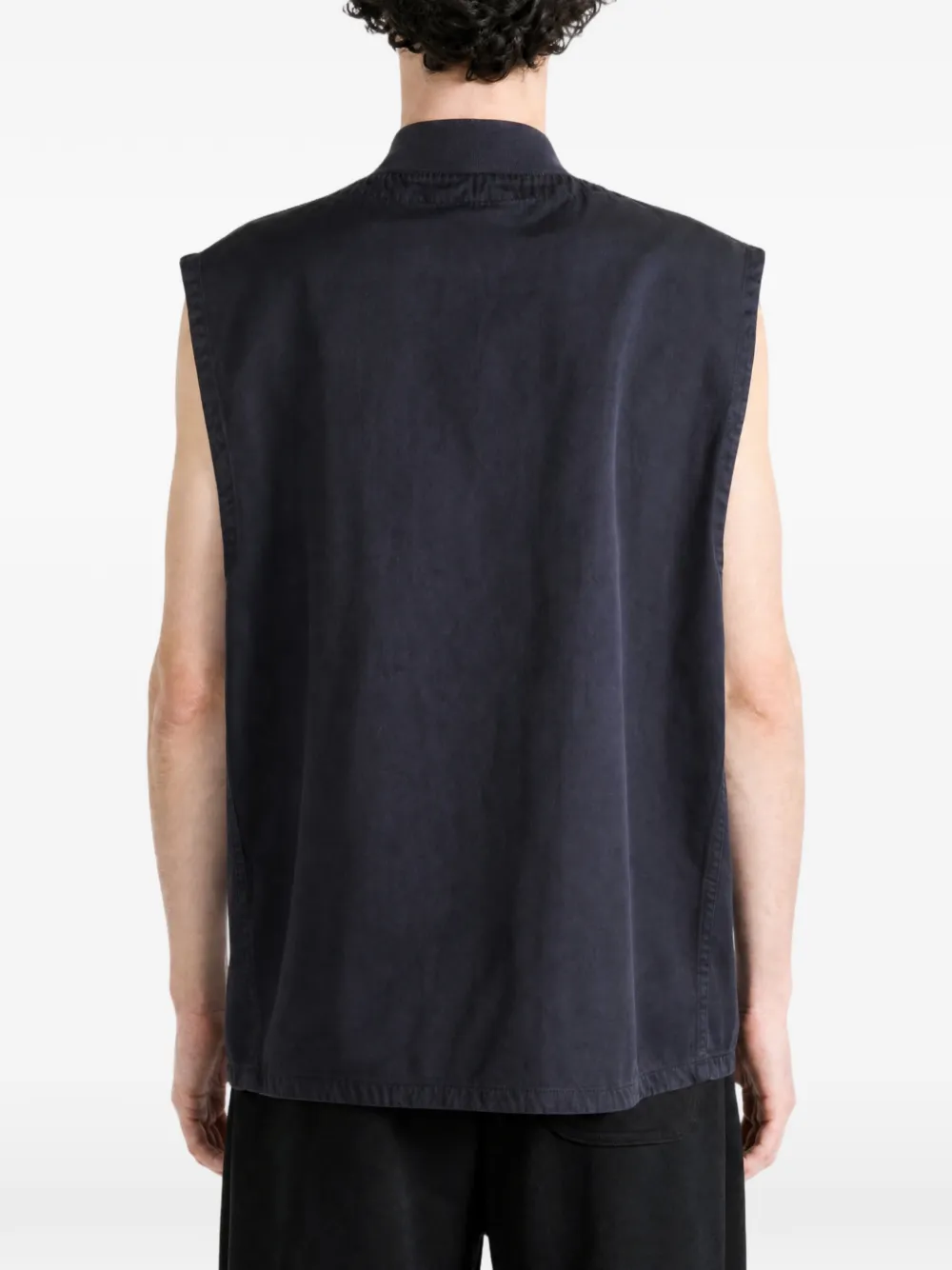Stone Island G100013 dense twill top Blauw