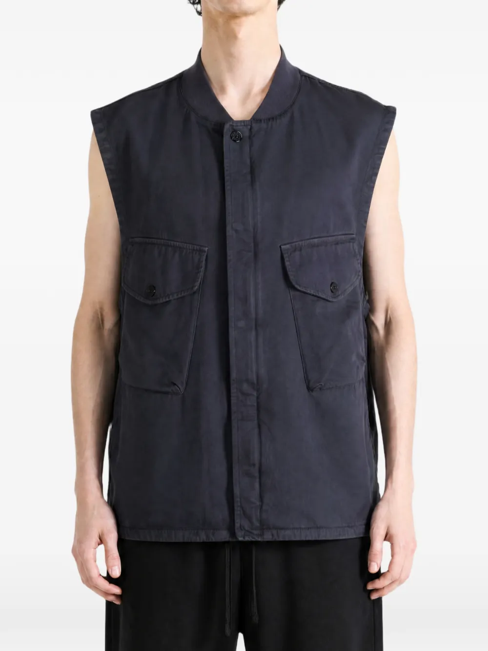 Stone Island G100013 dense twill top Blauw