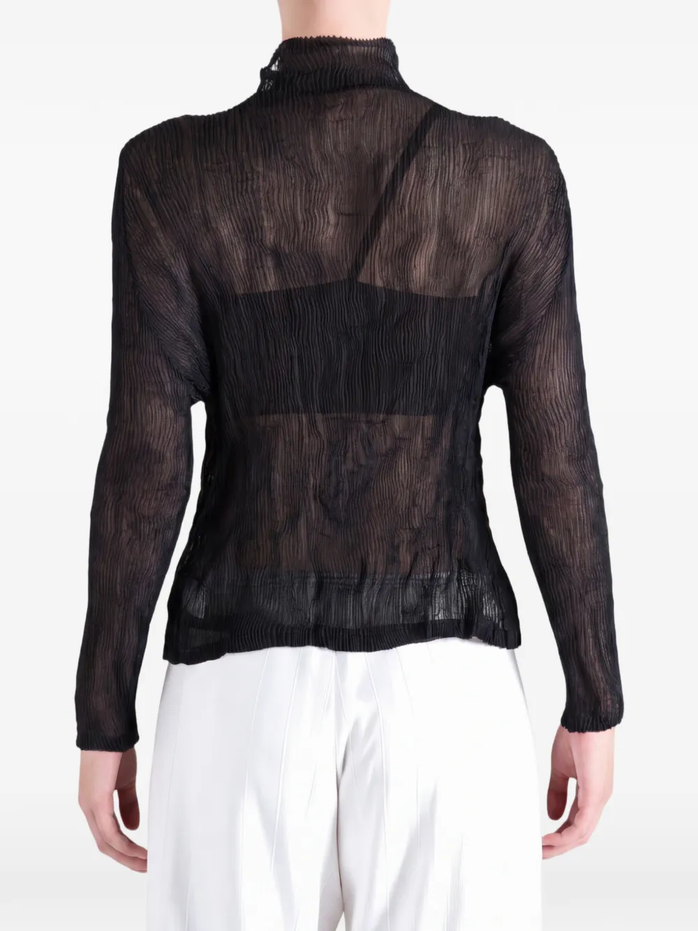 Issey Miyake Chiffon Twist 1 geplooid vest Blauw