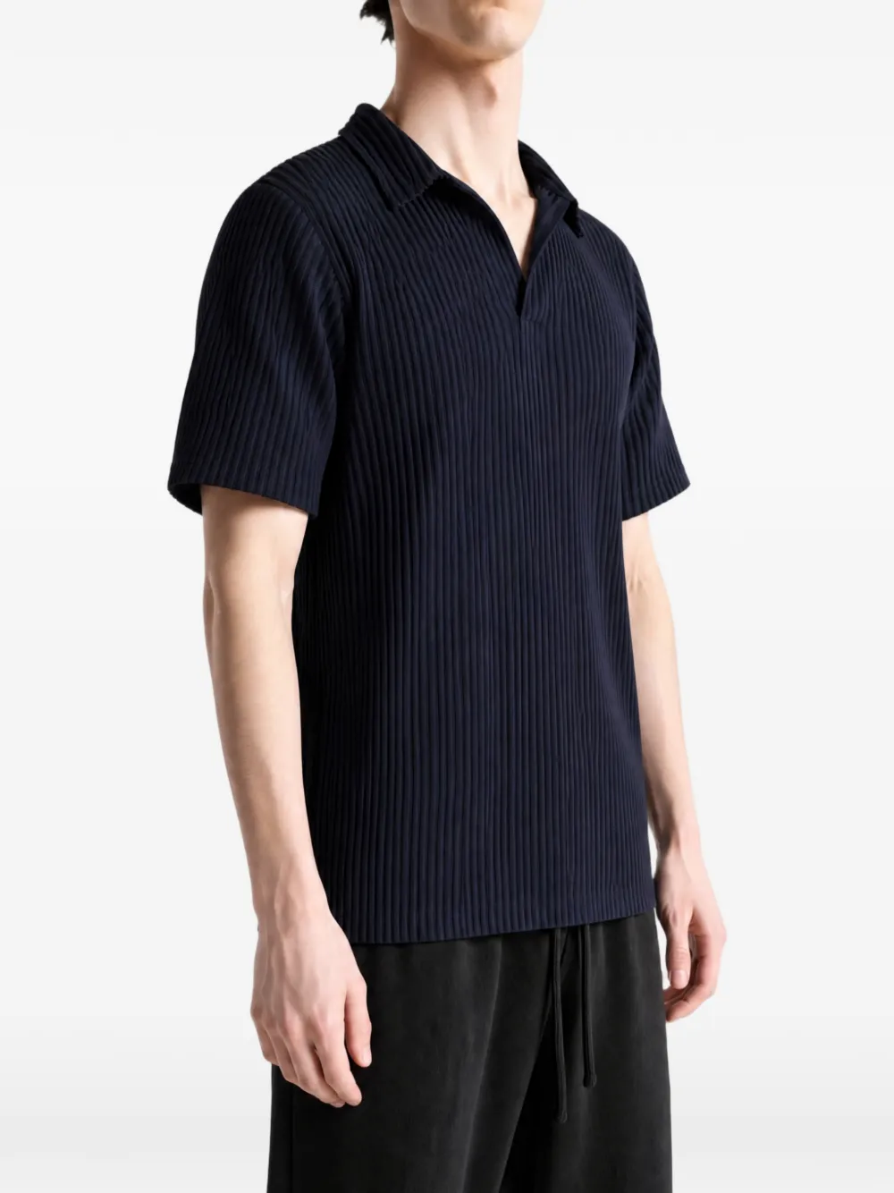 Homme Plissé Issey Miyake Geplooid T-shirt Blauw
