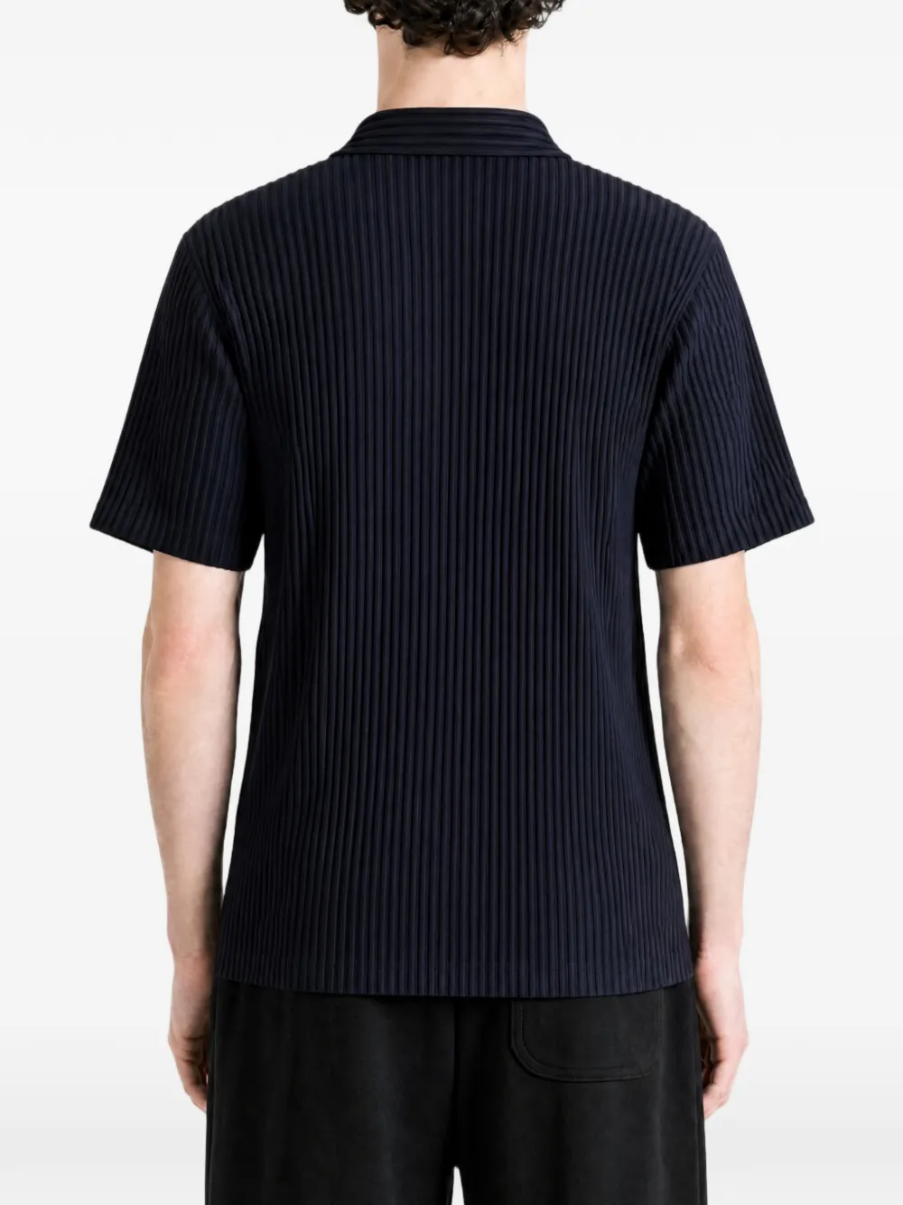 Homme Plissé Issey Miyake Geplooid T-shirt Blauw