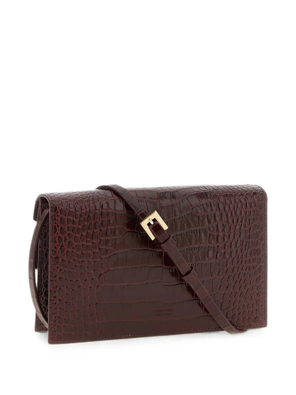 TOM FORD Aube clutch met krokodillen-reliëf Rood