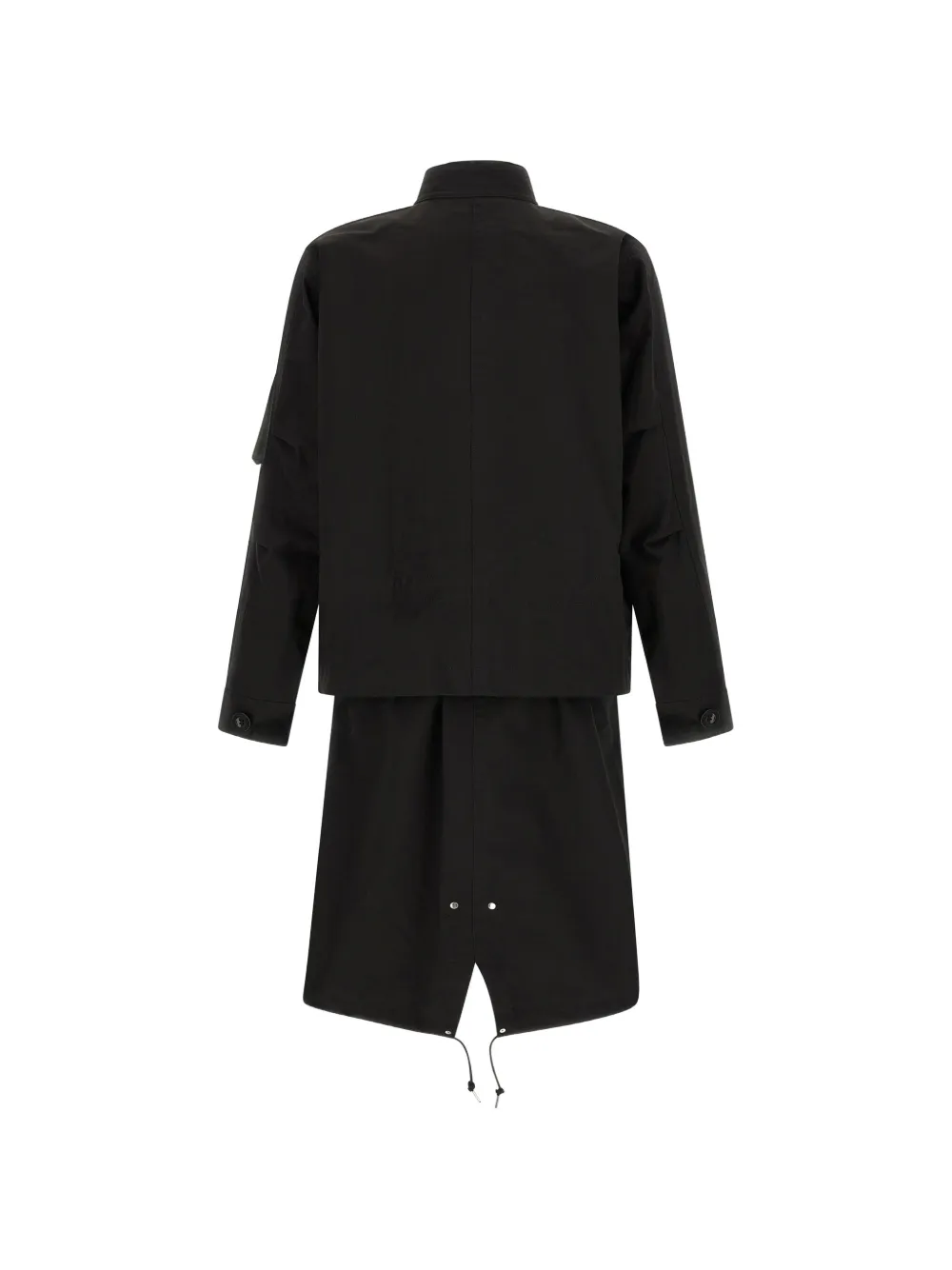 sacai Gelaagde ripstop parka Zwart
