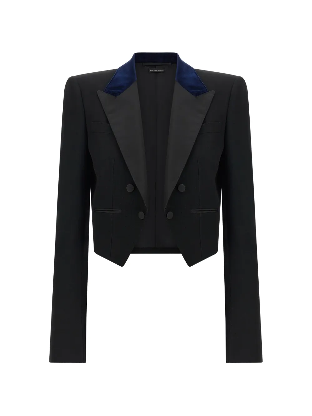 TOM FORD Cropped-Blazer mit Satinrevers - Schwarz