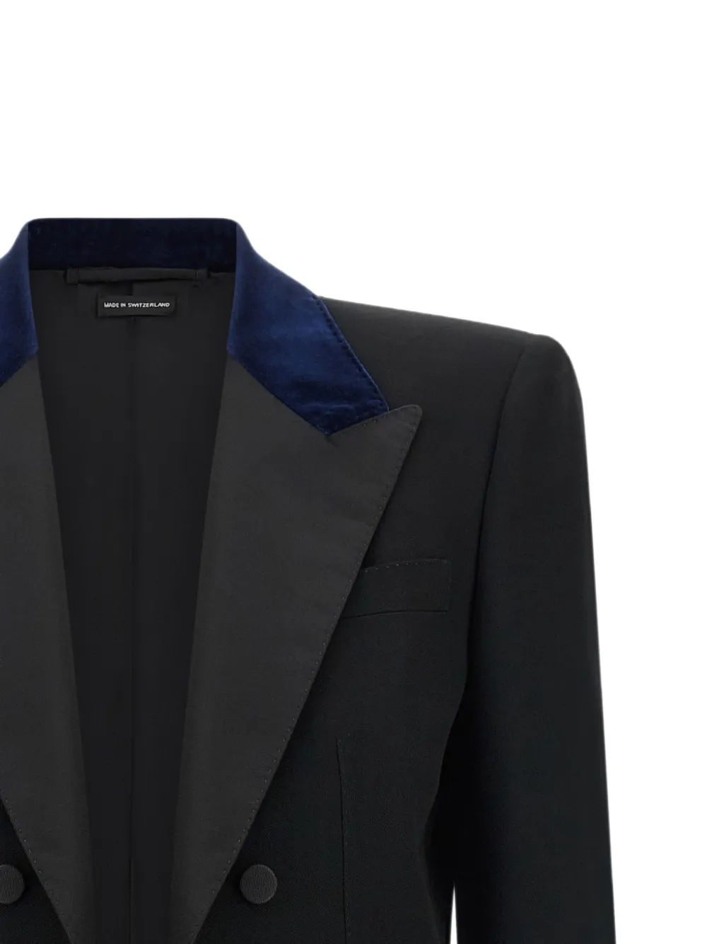 TOM FORD Cropped blazer met satijnen revers Zwart