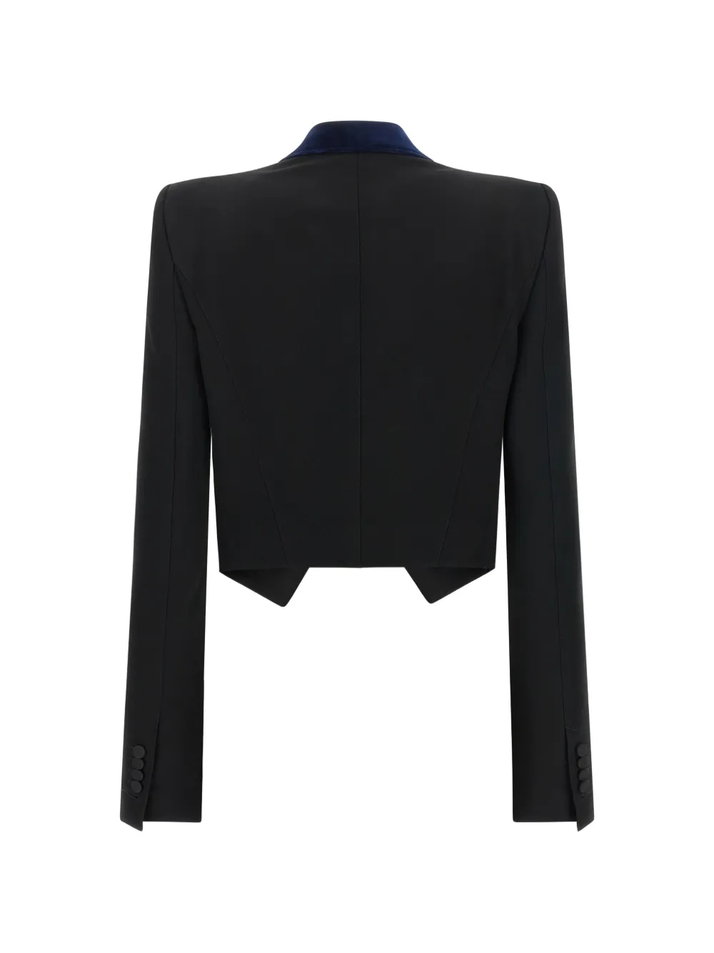 TOM FORD Cropped blazer met satijnen revers Zwart
