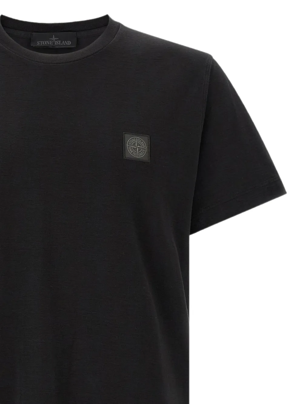 Stone Island T-shirt met logopatch Zwart