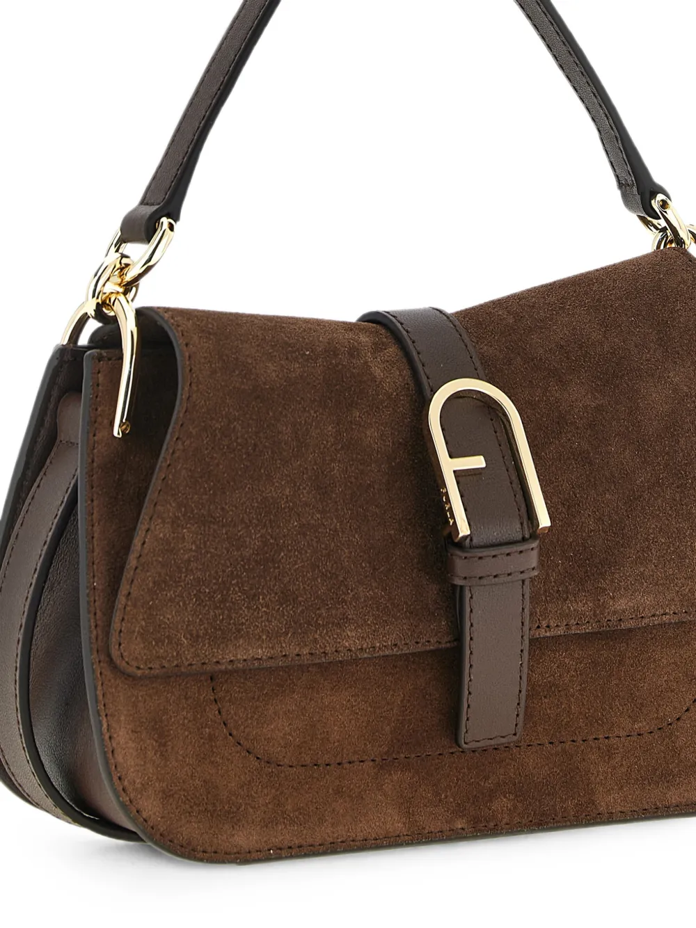 Furla Flow Arco shopper met gesp Bruin